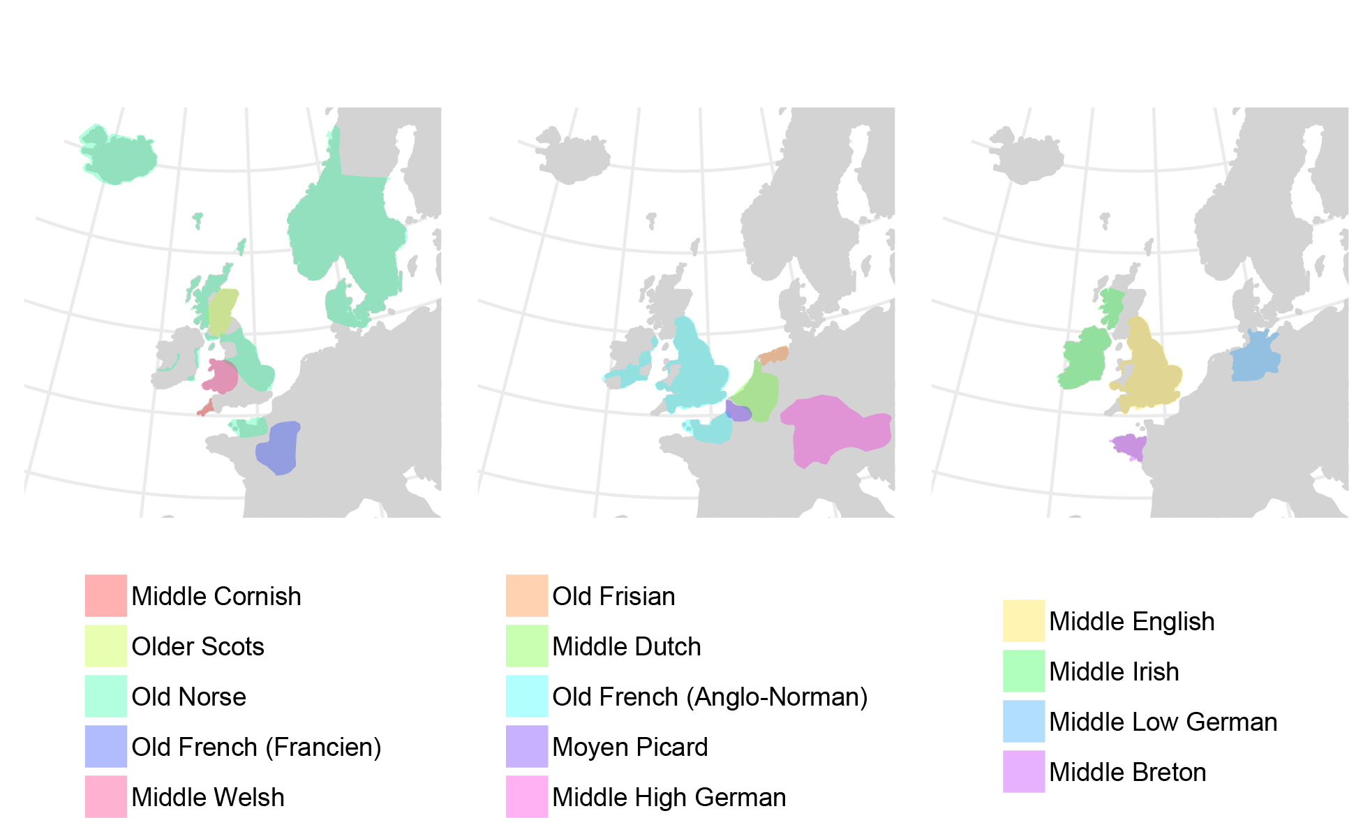 North-Western European languages (800 - 1200 A.D.)