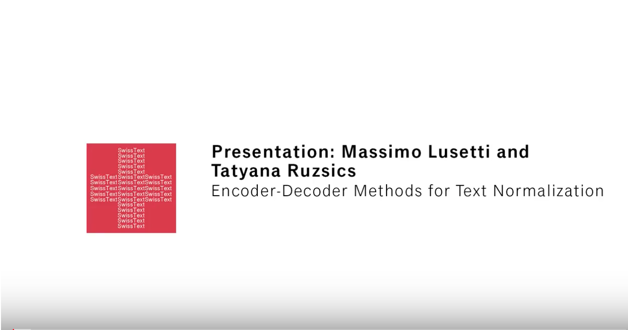 Encoder-Decoder Methods for Text Normalization